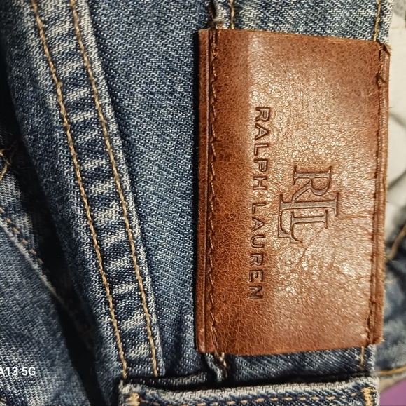 Lauren Ralph Lauren Blue Patchwork Jeans - Picture 8 of 8